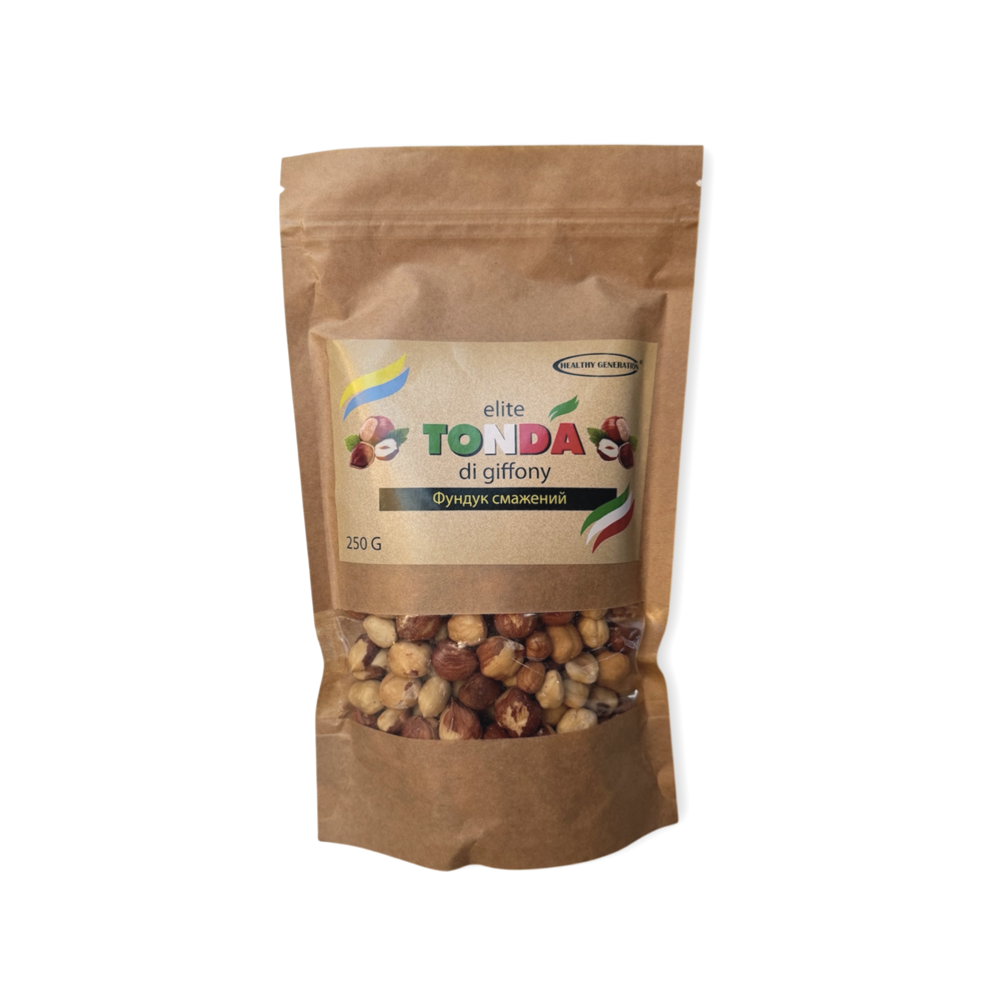 Фундук TONDA di giffoni, ядро смажене, Україна, 250г